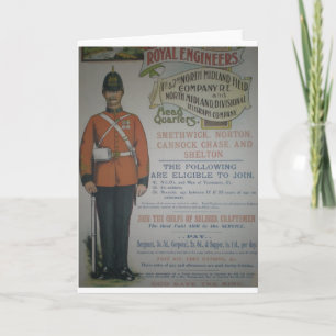 Werbeplakat der königlichen Ingenieure Englands 18 Karte