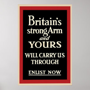 Werbeplakat des Zweiten Weltkriegs: Großbritannien Poster