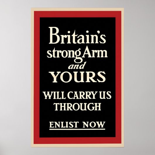 Werbeplakat des Zweiten Weltkriegs: Großbritannien Poster (Vorne)