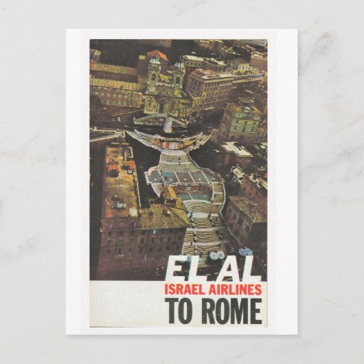 Werbeplakat, ElAl nach Rom Postkarte (Vorderseite)