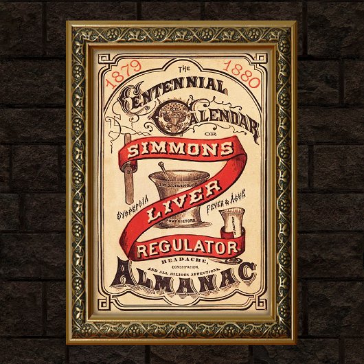 Werbeplakat für alten Leberregulator Poster