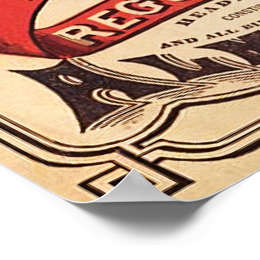 Werbeplakat für alten Leberregulator Poster (Ecke)