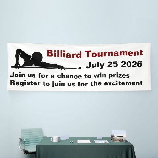 Werbeplakat für Billard-Snooker-Turnier Banner (Messeveranstaltung)