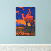 Werbeplakat für französische Fluggesellschaften Leinwanddruck (Insitu (Holzboden))