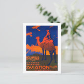 Werbeplakat für französische Fluggesellschaften Postkarte (Stehend Vorderseite)