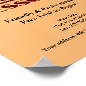 Werbeplakat für Gitarrenlehrer Poster (Ecke)