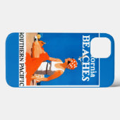 Werbeplakat für kalifornische Strände Case-Mate iPhone Hülle (Rückseite (Horizontal))