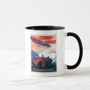 Werbeplakat für Luftschiff Adjudant Vincenot WWI Tasse