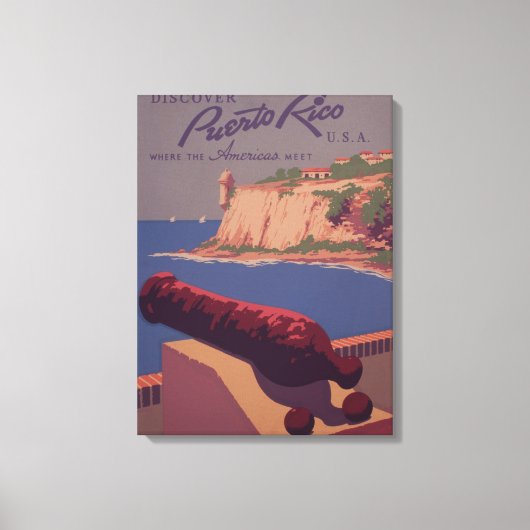 Werbeplakat für Reisen Leinwanddruck (Vorderseite)