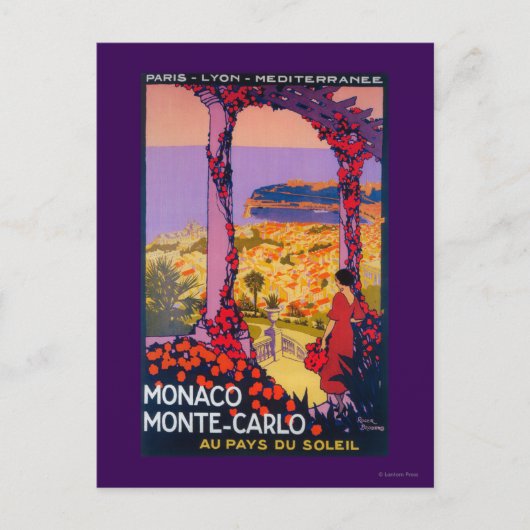 Werbeplakat für Reisen Postkarte (Vorderseite)