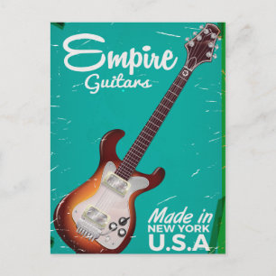 Werbeplakat für Vintage-Elektrogitarre Postkarte