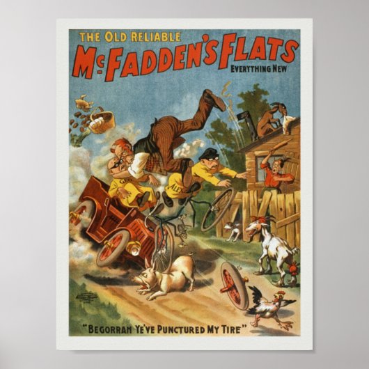 Werbeplakat für Vintage Reifenladen Poster (Vorne)