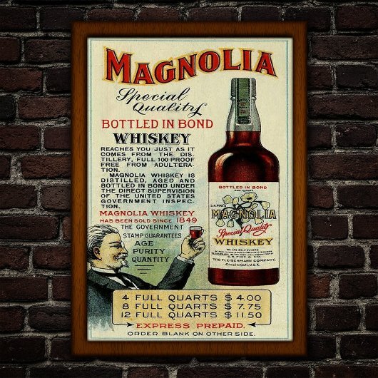 Werbeplakat für Vintage-Whiskey Poster