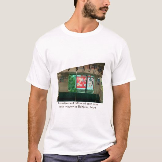 Werbeplakat vom Fenster des Zuges aus T-Shirt (Vorderseite)