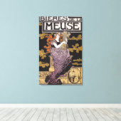 Werbeplakat von Bieres de la Meuse Leinwanddruck (Insitu (Holzboden))