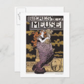 Werbeplakat von Bieres de la Meuse Postkarte (Vorne/Hinten)