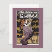 Werbeplakat von Bieres de la Meuse Postkarte (Vorne/Hinten)