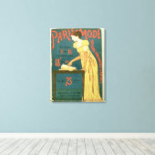 Werbeplakate für "Paris Mode" M Leinwanddruck (Insitu (Holzboden))