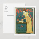 Werbeplakate für "Paris Mode" M Postkarte (Vorne/Hinten)