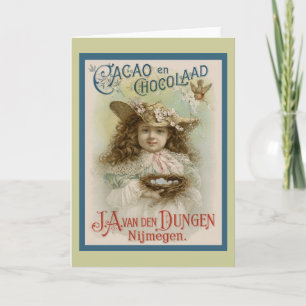 Werbeplakate für Schokolade im Vintage-Stil Karte