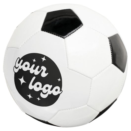 Werbeplakette für Schwarz/Weiß Fußball (Dreiviertel)