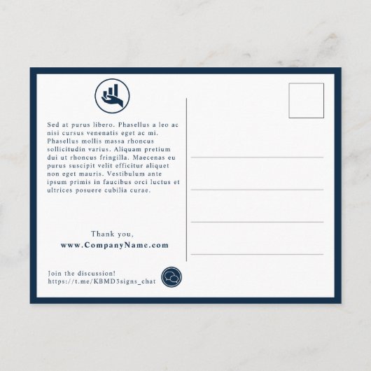 Werbeplanner Vielen Dank Postkarte (Rückseite)