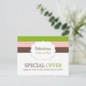 Werbepostkarte für Candy Stripes Postkarte (Stehend Vorderseite)