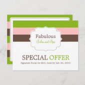 Werbepostkarte für Candy Stripes Postkarte (Vorne/Hinten)