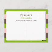 Werbepostkarte für Candy Stripes Postkarte (Rückseite)