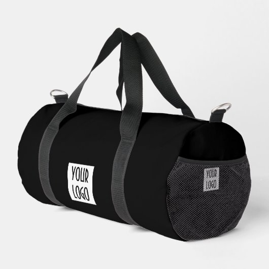 Werbeproff für das Schwarzweiß-Logo Duffle Bag (Rechte Ecke)