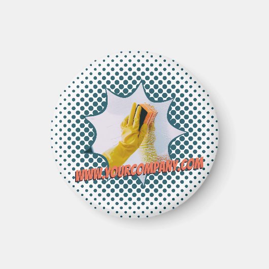 Werbereinigungsservice Custom WWW Magnet (Vorne)