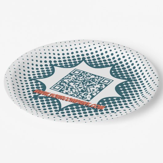 Werbereinigungsservice Custom WWW Pappteller (Schrägansicht)