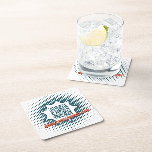 Werbereinigungsservice Custom WWW Rechteckiger Pappuntersetzer (Vor Ort)