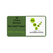 Werbeschriften Adressaufkleber (Vorne)