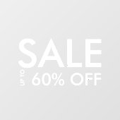 Werbeshop Verkauf 50% Ermäßigung Fensteraufkleber (Blatt)