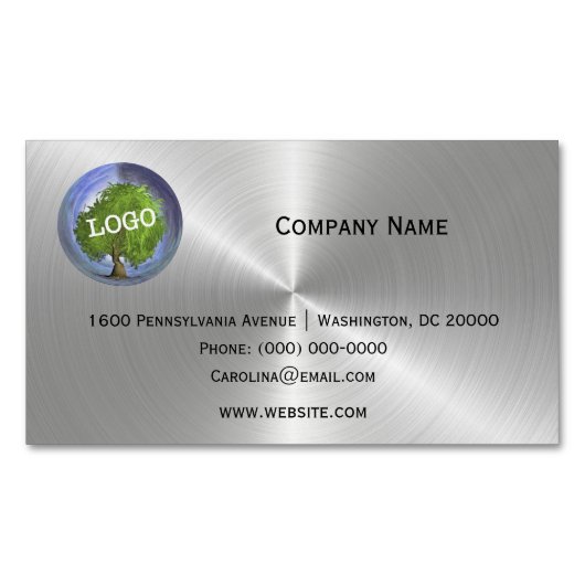 Werbesilber für Firmenlogo Magnetische Visitenkarte (Vorderseite)