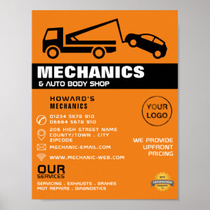 Werbespots, Auto- und Reparaturarbeiten Poster