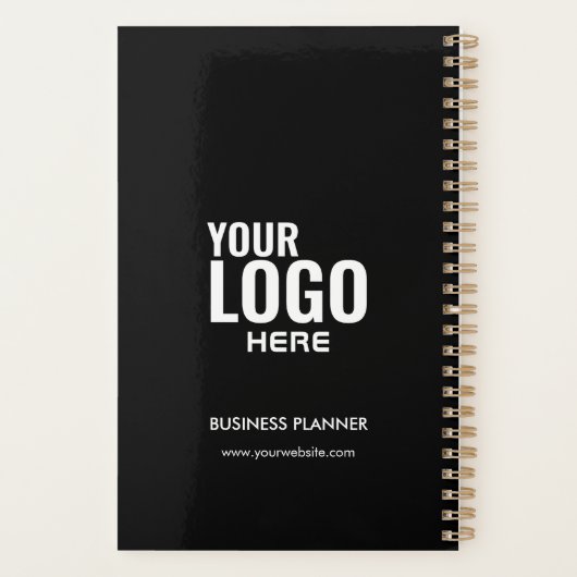 Werbetafel für kundenspezifische Logos Woche und M Planer (Rückseite)