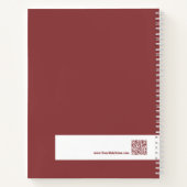 Werbeteam Image Hair Stylist Burgundy White Notizblock (Rückseite)