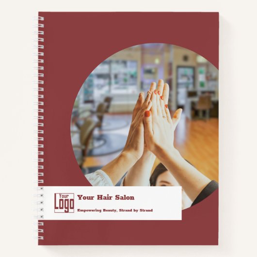 Werbeteam Image Hair Stylist Burgundy White Notizblock (Vorderseite)