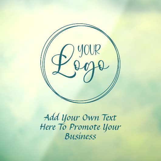 Werbetext für aquamarine Firmenlogos Fensteraufkleber (Blatt 3)