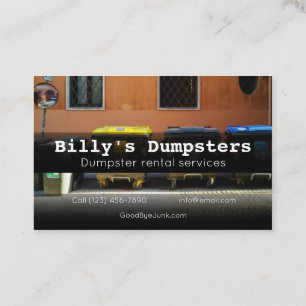 Werbeunternehmen Dumpster Rental Services  Visitenkarte