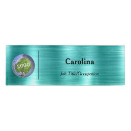 Werbeunternehmen für Firmenlogo Magnetic Aquamarin Namenschild