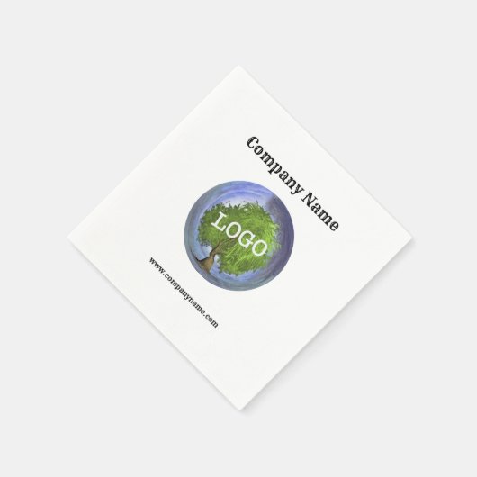 Werbeunternehmen für Firmenlogo Serviette (Ecke)