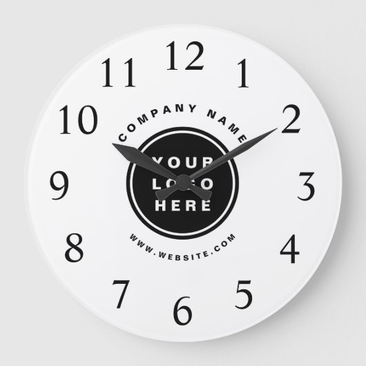 Werbeunternehmen für Ihr Firmenlogo Große Wanduhr (Vorderseite)