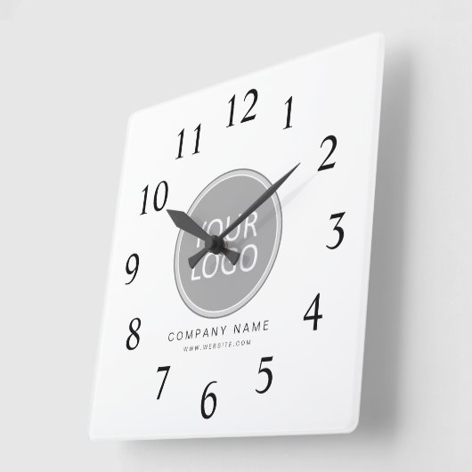 Werbeunternehmen für Ihr Firmenlogo Quadratische Wanduhr (Winkel)