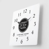 Werbeunternehmen für Ihr Firmenlogo Quadratische Wanduhr (Winkel)