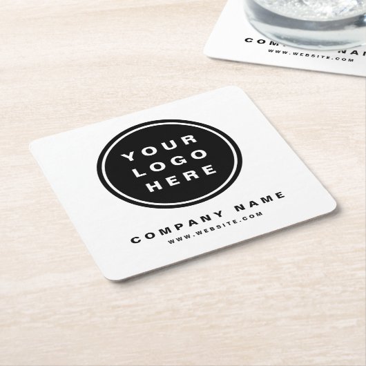 Werbeunternehmen für Ihr Firmenlogo Rechteckiger Pappuntersetzer (angewinkelt)