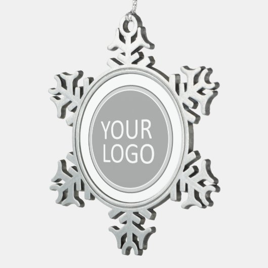 Werbeunternehmen für Ihr Firmenlogo Schneeflocken Zinn-Ornament (Rechts)