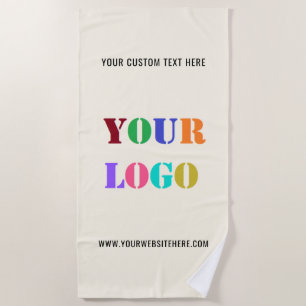 Werbeunternehmen für kundenspezifische Logos Perso Strandtuch